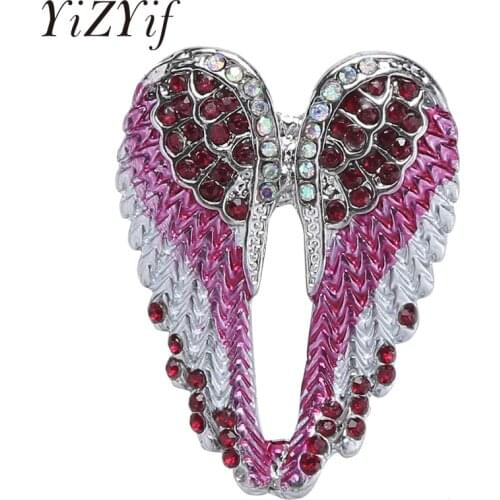 Angel Wings Brooch Vintage Brooch Pins jewelry accessories Crystal Rhinestone Corsage Pin Brooch Cardigan Sweater Breastpin 2020