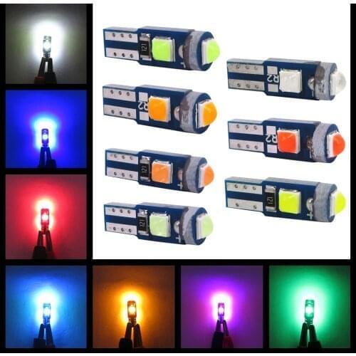 1000pcs T5 Car Bulb 3030 3smd Wedge LED Interior Light dash board Instrument Lamp Ice Blue Red Dropshipping Wholesale
