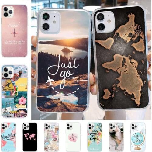 YNDFCNB World Map Travel Plans Phone Case for iPhone 8 7 6 6S Plus X 5S SE 2020 XR 11 12 mini pro XS MAX