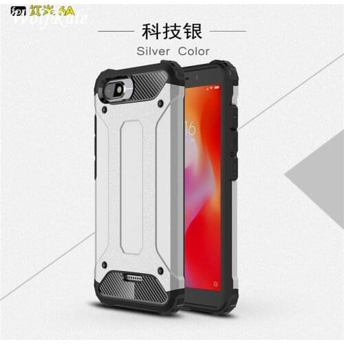 For Xiaomi Redmi 6A Cases For Xiomi Redmi 6A Cover Anti-knock Soft Silicone + Hard Plastic Case For Xiaomi Redmi 6A Phone Bag
