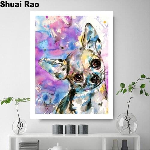 Colorful chihuahua 3d DIY Diamond Painting Full Square/Round Diamond Embroidery dog Animal pet Cross Stitch Rhinestones crystal