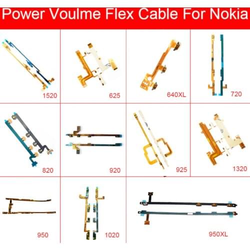 Up/down Volume Flex Cable For Nokia Lumia 720 640XL 1520 920 950XL 820 640 950 1020 925 625 1320 Power Side Key Flex Cable