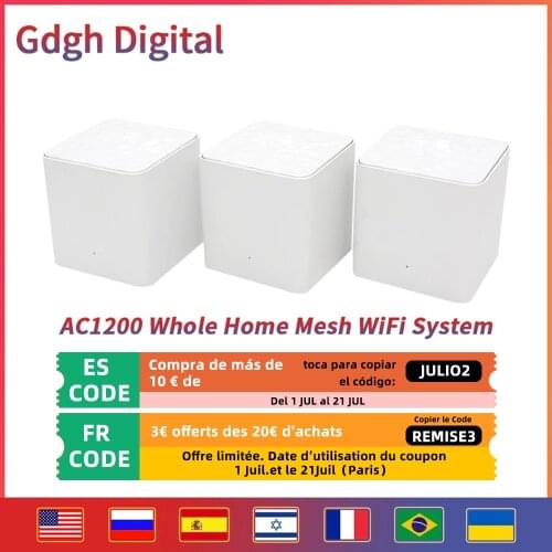 GLVISION Nova GLMW3 Whole Home Mesh WiFi Router With AC1200 2.4G/5.0GHz WiFi Wireless Router Easy Set Up, APP Remote Manage