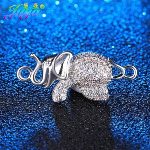 Juya DIY Classic Jewelry Findings Cute Elephant Connector Charm Accessories For Women Girl Kids Friendship Jewelry Making