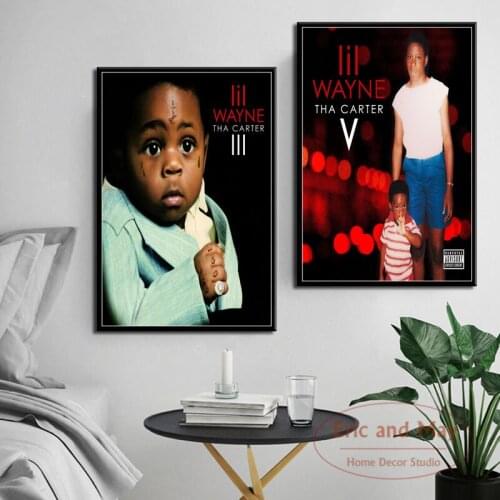 Lil Wayne Hot Album Tha Carter Music Hip Hop Rap Rapper Star Art Canvas Painting Vintage Poster Decorative Home Decor