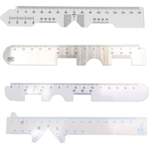 4 Pack PD Ruler Optical Vernier Pupilary Ruler Distance Meter Eye Ophthalmic Tool Straight Edge PD Ruler