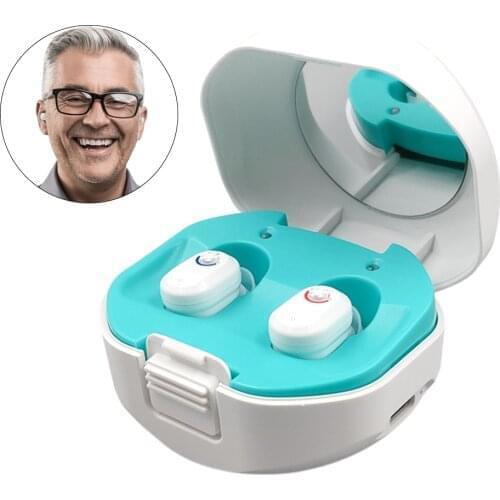 Best Rechargeable Mini Digital Hearing Aid Sound Amplifiers Wireless Hearing Aids Ear Aids for Elderly Moderate to Severe Loss