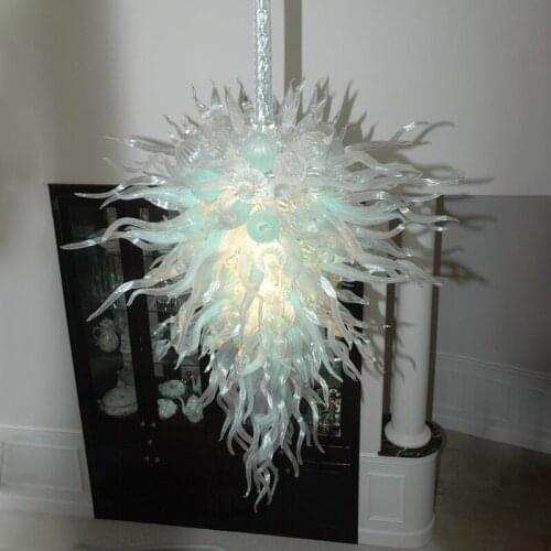 American Style Chandeliers Lamp High Quality White Hotel Lobby Hand Blown Glass Chandelier Decoration Art Lighting