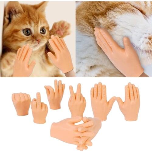 Tiny Hand Finger Puppets Little Finger Props for Hands Halloween Hand Prop Accessories Mini Prank Hand Gag Gifts for Adults