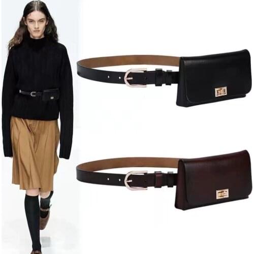 2021 New Fashion Ladies Belt Leather Adjustable Belt Waist Bag Temperament Western Style Wild Decorative Skirt Windbreaker Belt