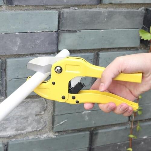 42mm Pipe Ratchet Scissors Automatically Rebound Aluminum Alloy Practical Effortless Hose Cutting Tool for PVC/PPR Tubes