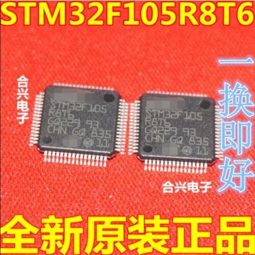 1Pcs/lote original and authentic STM32F105R8T6 LQFP-64 ARM cortex-m332-bit microcontroller MCU