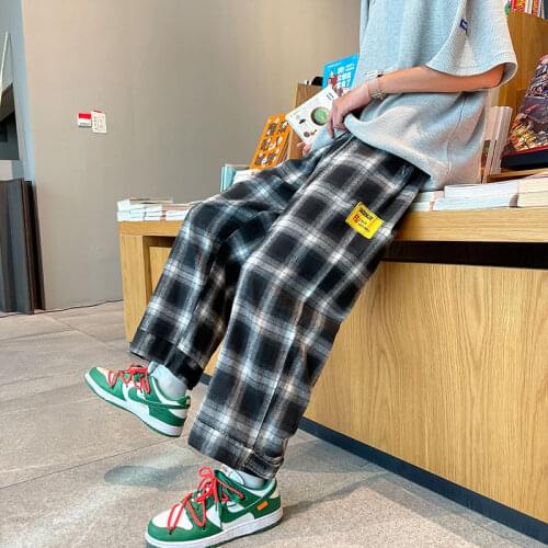 Own pai Men's Checked Trousers