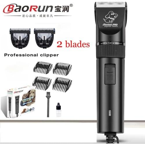 Professional Dog hair trimmer Electric Pet Hair Clipper Cat Grooming Shaver Set Pets Haircut Machine + Spare Head