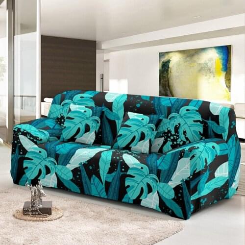 Drop Shipping Summer Leaves Stretch Slipcover Slip-resistant Elastic Sofa Cover Removable Couch Covers 1/2/3/4 Seater