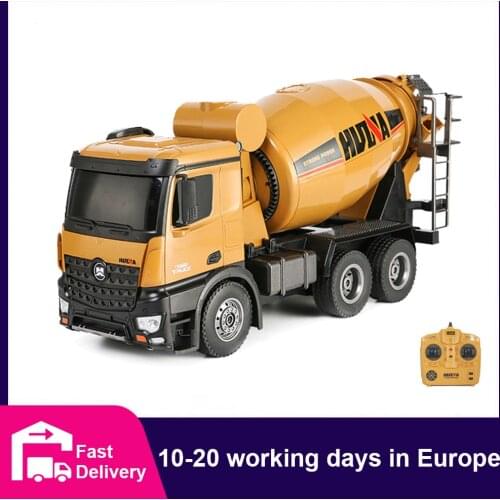 HUINA 1:14 RC Truck Tractor Caterpillar Engineering Car 2.4GHz Renmote Controll Car 10 Channel RC Mixer Trucks Toys for Boys