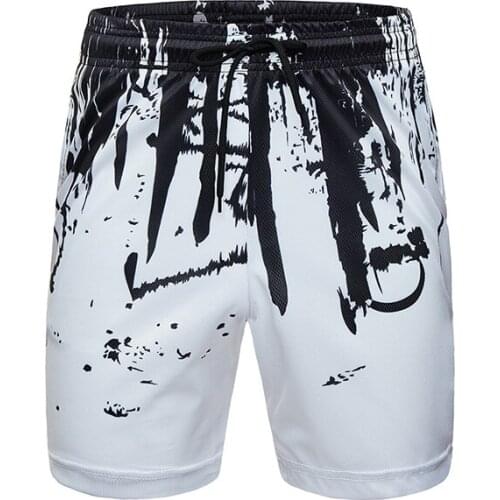 Mens summer shorts digital printing casual shorts fitness shorts fashion quick-drying sports shorts men Mens beach shorts