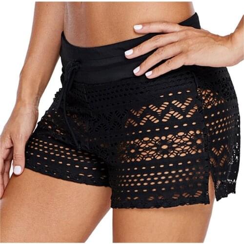 Bikini 2021 Briefs Swimwear Women Ladies Black Lace Shorts Ladies Boxer Shorts Hot Spring Swimming Trunks Plus Size 3xl Panties