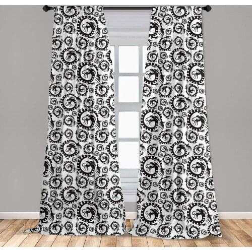 Dragon Curtain Antique Art Chinese Dragon Pattern Design Vintage Retro Print Window Treatment Living Room Bedroom