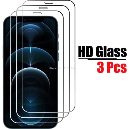 1-3Pcs HD Tempered Glass For iPhone 11 Pro 7 12 Mini XR X XS Max Screen Protector For iPhone 8 6 6S Plus SE 2020 Protective Film