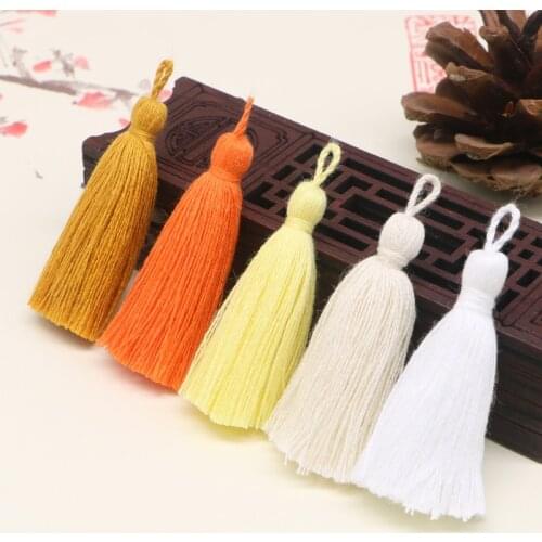 10pcs 5cm Pure Cotton Small Tassels Trim DIY Craft Supplies Clothes Bookmark Curtains Home Textiles Jewelry Earrings Fringe Trim
