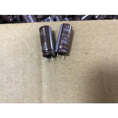 100pcs 1200uF 16V NIPPON NCC KZE Series 10x25mm Low ESR 16V1200uF Aluminum Electrolytic Capacitor