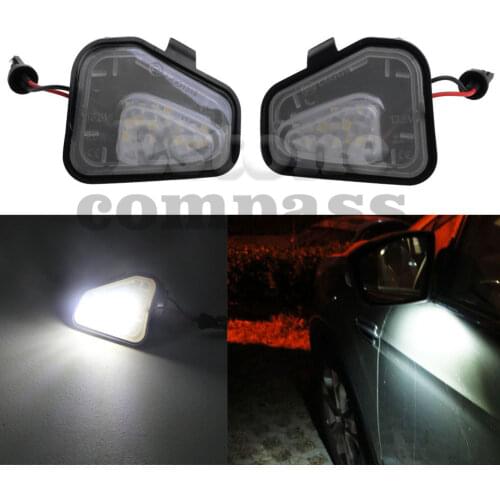 2pcs 18 LED Side Mirror Puddle Light Lamp For VW CC Passat Scirocco White