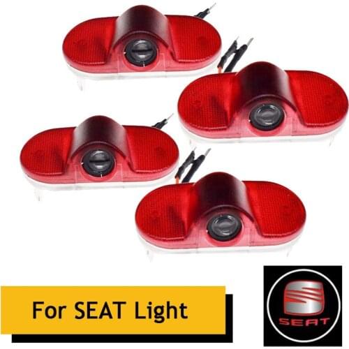 2 pieces Automobile led door projection lamp Pour Leon MK1 seat door lamp Floor light Lampe décorative de porte