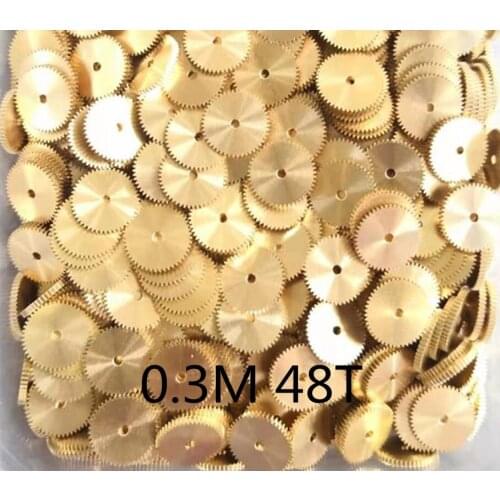 2pcs/Lot 0.3Modulus 30Teeth 48Teeth Copper Gear Piece Motor Gear Hole 1.98mm/2.02mm