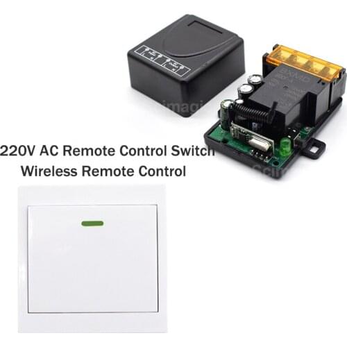 433Mhz Wireless RF Remote Control Switch 220V AC Lamp Light LED Bulb Wireless Switches Corridor Room Home Wall Panel Switch