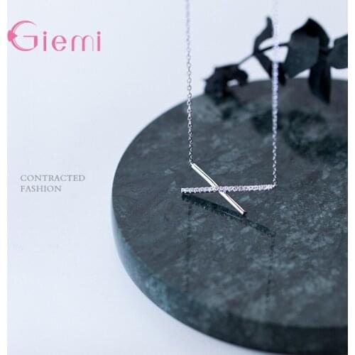 925 Sterling Silver Pendant Necklace For Women Men CZ Crystal Fashion Jewelry Best Gift For Girfriend 2020 Trend Wholesale