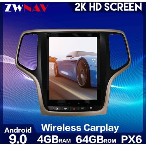 ZWNAV Tesla Style Vertical screen Android 9 Car GPS Navigation For Jeep Grand Cherokee 2014-2018 Multimedia player Stereo Radio