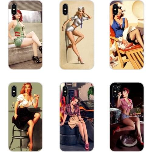 Accessories Phone Cases Covers For Apple iPhone X XR XS 11Pro MAX 4S 5S 5C SE 6S 7 8 Plus ipod touch 5 6 PinUp Girls Pin Up Girl
