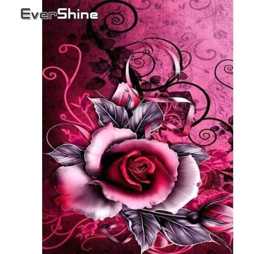Evershine Full Square Round Diamond Painting Rose 5D DIY Diamond Embroidery Sale Flower Cross Stitch Kit Rhinestones Art