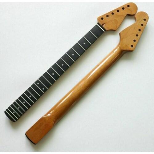 1pcs Good Canadian baked maple electric guitar neck 22 frets black wood fingerboard