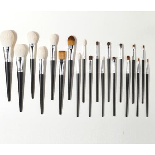 Shinedo Powder Matte Black Color Soft Goat Hair Makeup Brushes High Quality Cosmetics Tools Brochas Maquillage