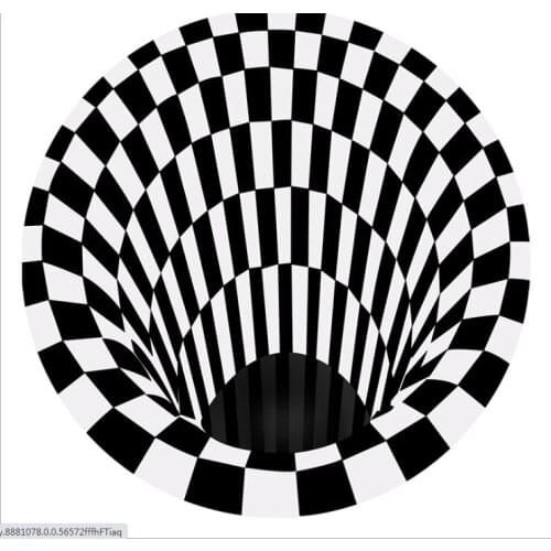 3D Vortex Illusion Back Rug Carpet Floor Pad NO-slip Living Room Decoration Tapis Impression Print Bottomless Hole Decor Rugs
