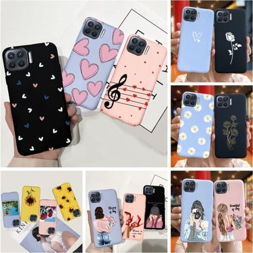 Beautiful Girl Sunflower Pattern Case For OPPO F17 Pro Case Candy Color Silicone Phone Case For OPPO F17 F 17 Pro Back Cover