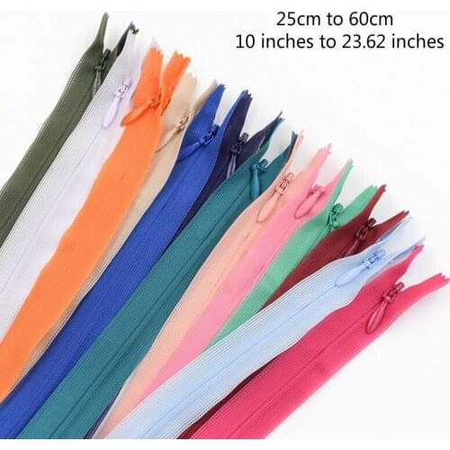 10pcs/lot Adjustable 65cm 2# Ykk Lace Invisible Zipper Close End Skirt Pillow Wedding Dress Sewing Accessories