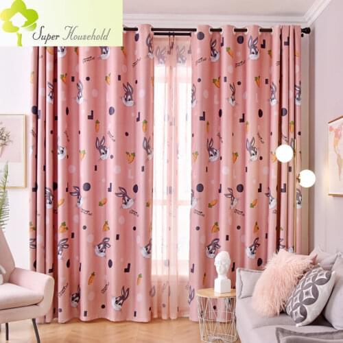 Cute Cartoon Printed Curtains for Boys Girls Children Bedroom Kids Living Room Window Treatment Modern Simple Sheer Drapes
