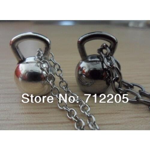 Gym jewelry fashion 5pcs a lot sport kettle bell necklace