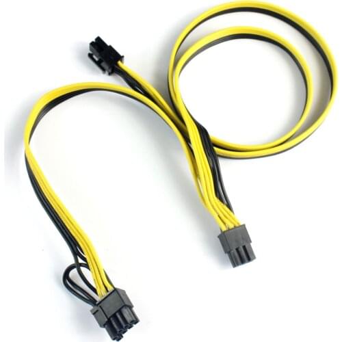 Modular PSU Power Supply Cables PCI e 6pin to Dual 8 (6+2) Pin +6Pin PCI Express Internal Power Splitter Ribbon Cable