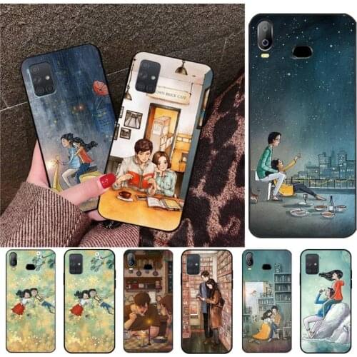 Enjoy love Time with me Black TPU Soft Rubber Phone Cover For Samsung A10 A20 A30 A40 A50 A70 A80 A71 A91 A51 A6 A8 2018