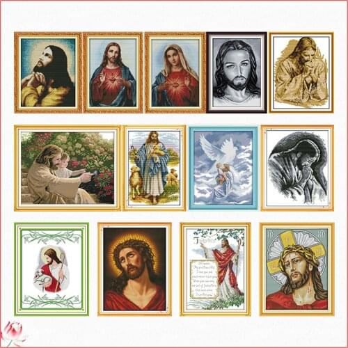 Jesus Cross Stitch Kit DIY Pattern The Preaching Christ Embroidery Kit 11CT 14CT Needlework Sewing Kit Home Decoration Painting