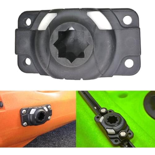 Inflatable Boat Canoe Kayak Rod Holder Mount Base Slide Rail Kayak Fishing Accessories without Screws