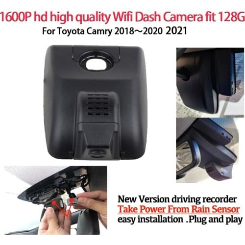 NEW ! hd 1600P Car DVR Wifi Dash Camera Video Recorder Dash Cam Front Camera Easy Installation For Toyota Camry 2018 2019 2020
