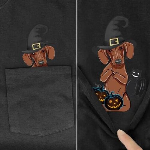 Tessffel NewFashion Movie Animal Dog Cat Pocket T-shirt Funny Harajuku Men/Women Summer Casual Cotton Tee Short sleeve Shirts D7