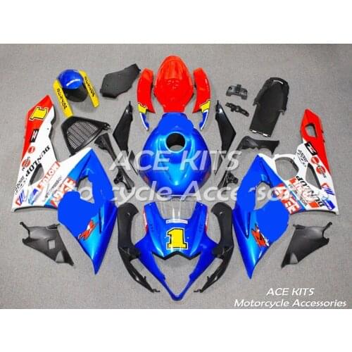 New ABS motorcycle Fairing For SUZUKI GSX-R1000K5 2005 2006 Injection Bodywor astonishing Red White Blue ACE No.7