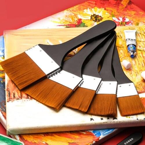 Professional Different Size Nylon Hair Painting Brush for Artist Oil Watercolor Powder Acrylic Paint Brushes School Art Supplies