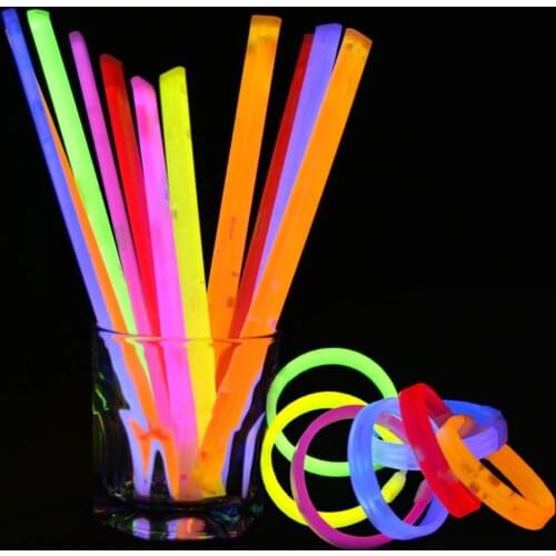 Night Running Concert Party Luminous Fluorescent Unisex Wristband Bracelet Fluorescent liquid plastic can bend at night durable